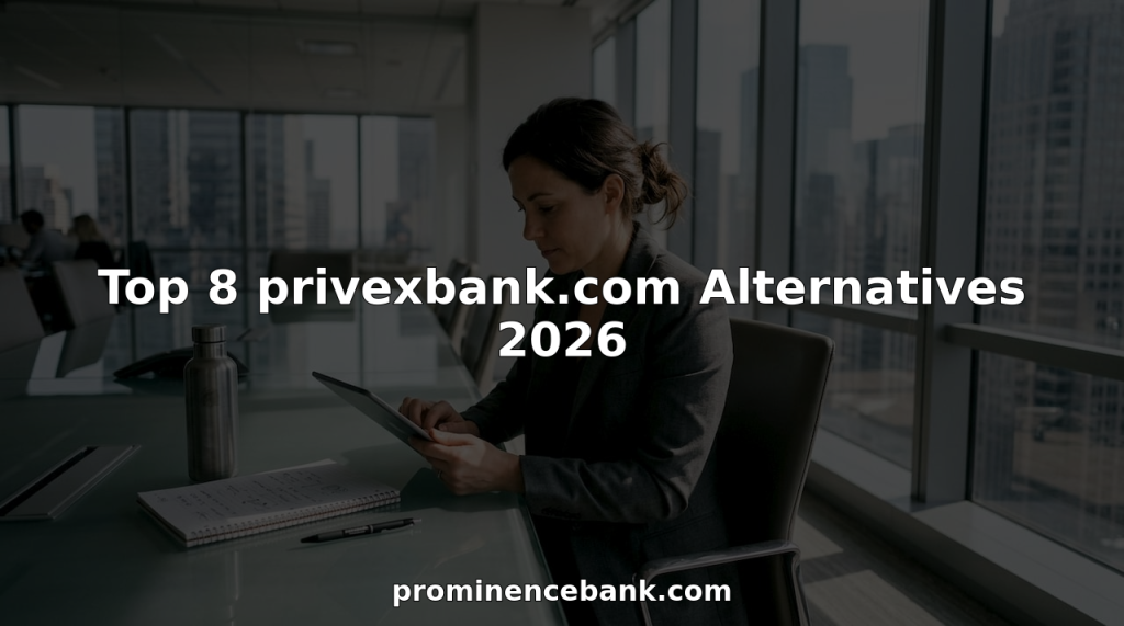 Executive reviewing digital banking alternatives in conference room