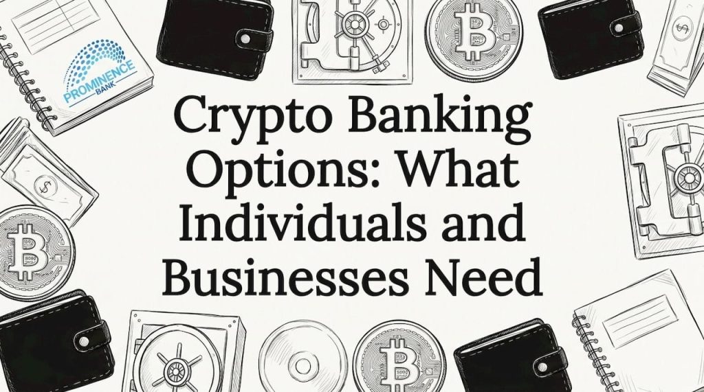 Hand-drawn crypto banking themed title card