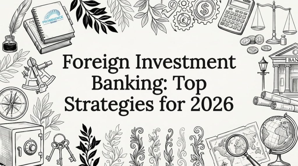 Decorative foreign investment banking title card