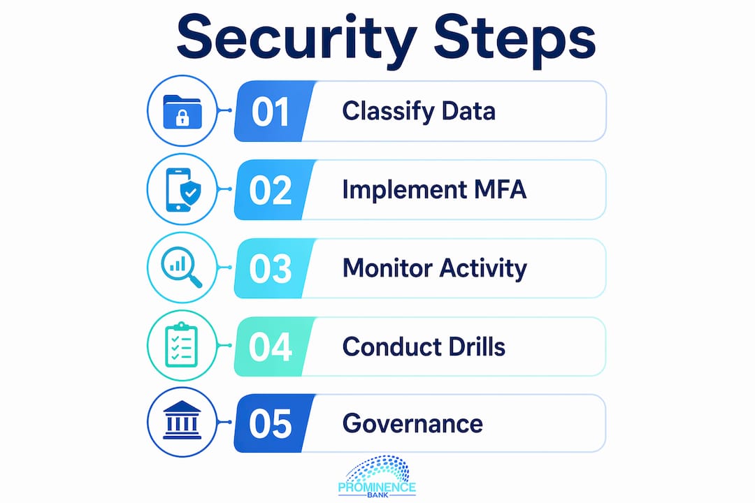 Infographic detailing key security steps for family offices
