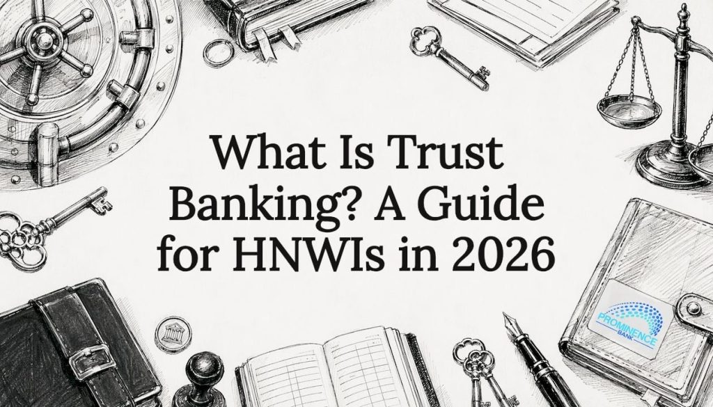 Decorative hand-drawn banking themed title card