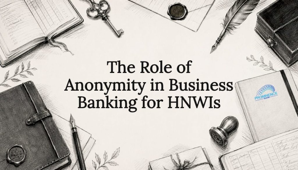 Decorative title card illustration with banking tools