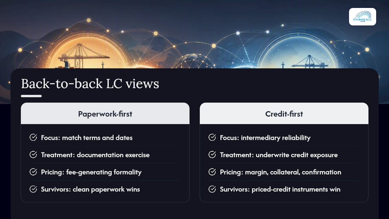 Why the Conventional Playbook on Back to Back LCs Undersells the Risk — overview diagram