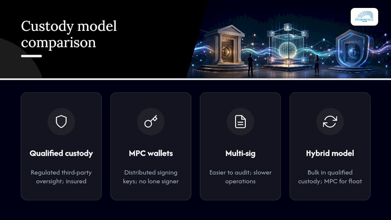 Comparison of stablecoin custody models