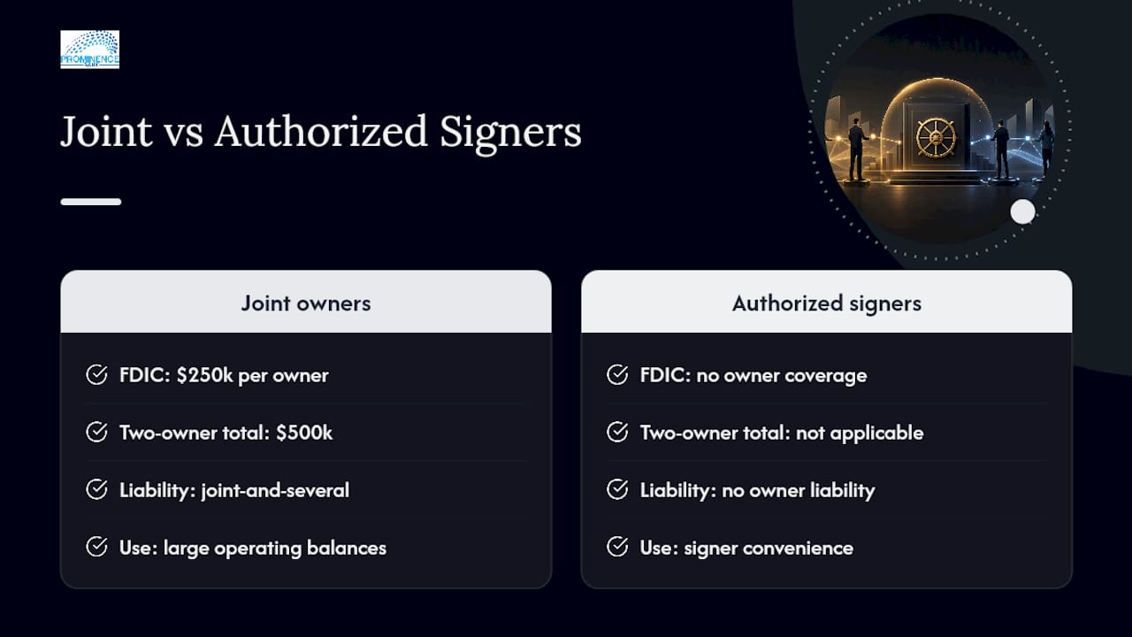Comparison of joint owner coverage and signer roles